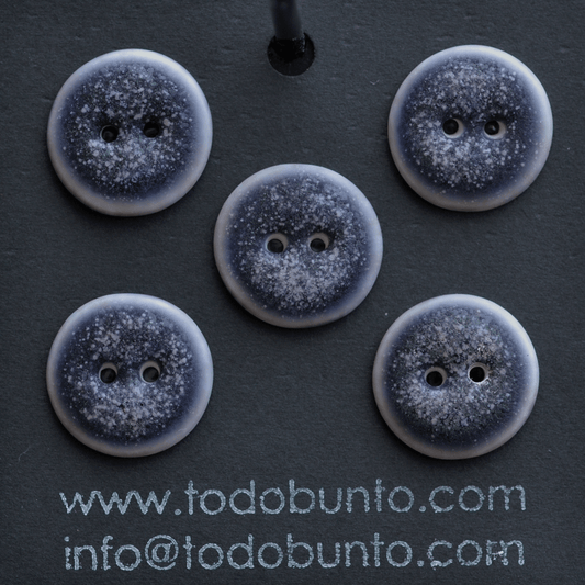 5 pcs. 18mm porcelain buttons dark lilac