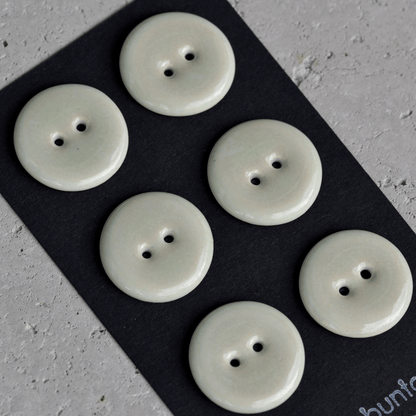 6pcs. 22mm porcelain buttons opal