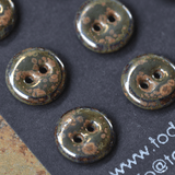 9 pcs. 15-16mm ceramic buttons swamp