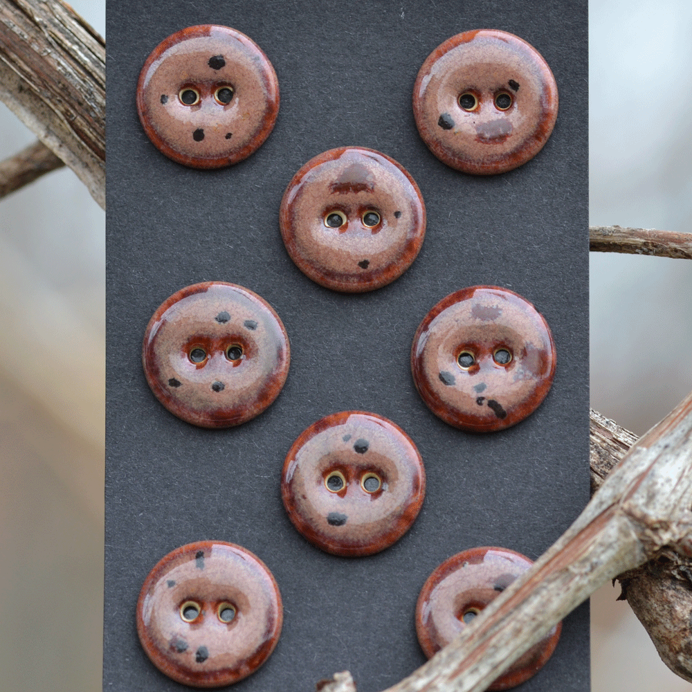 18mm ceramic buttons peppered plum