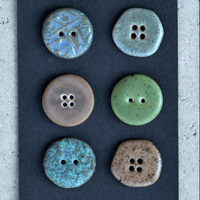 6 pcs. 23mm ceramic buttons mix