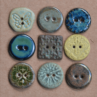 9 pcs. 22-23mm ceramic buttons mix 2