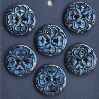 6pcs. 23mm ceramic buttons lock