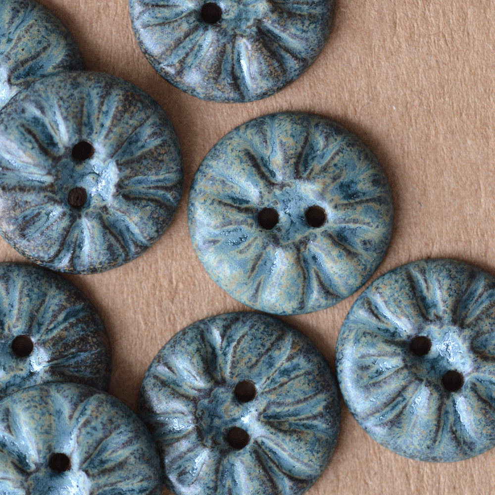 6pcs. 23mm ceramic buttons Birmingham light