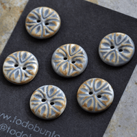 17-18mm porcelain buttons orient blue