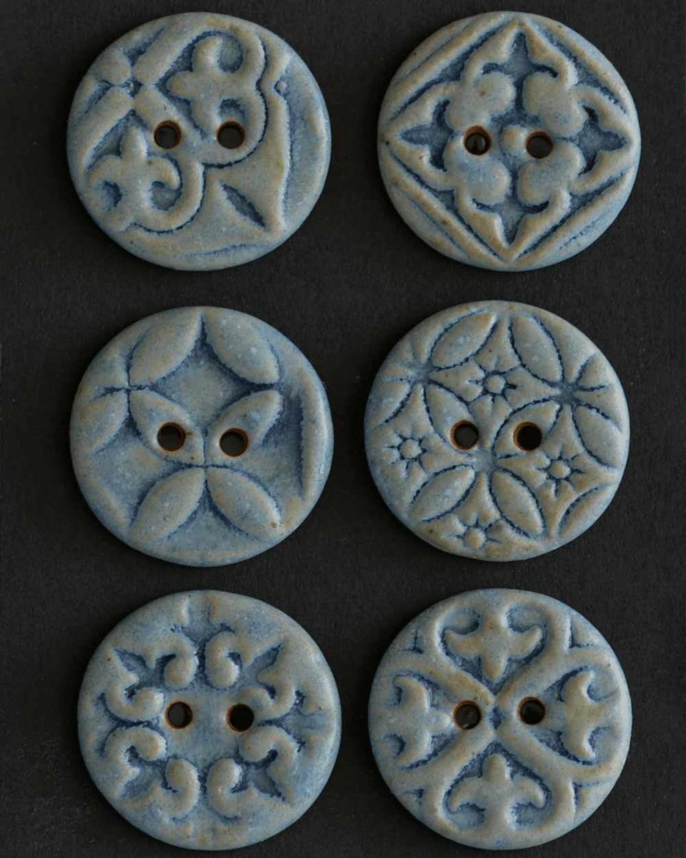 6 pcs. 23mm ceramic buttons Porto