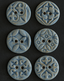 6 pcs. 23mm ceramic buttons Porto