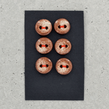 6x14 mm Handmade Keramikknöpfe Creme gesprenkelt