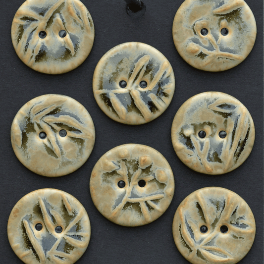 8 pcs. 22-23mm porcelain buttons flora v2