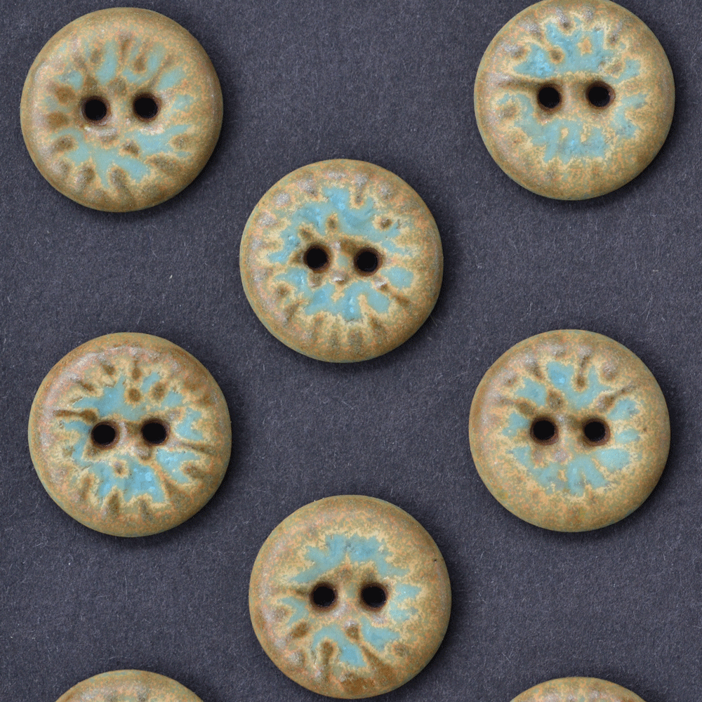 8 pcs. 18mm ceramic buttons riptide