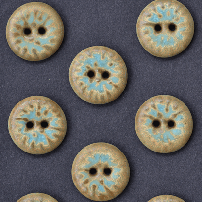 8 pcs. 18mm ceramic buttons riptide