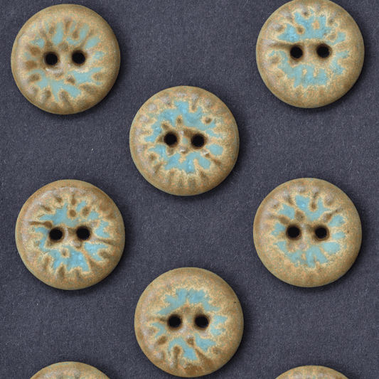 8 pcs. 18mm ceramic buttons riptide