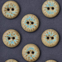 8 pcs. 18mm ceramic buttons riptide