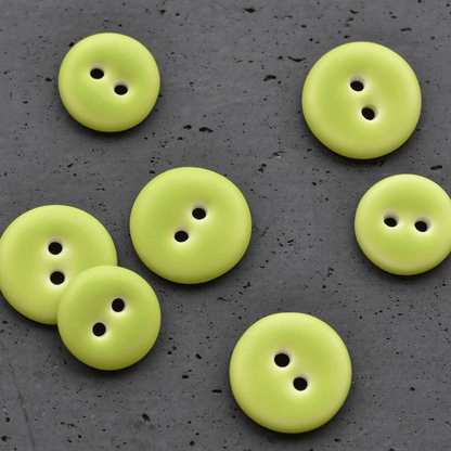 9 pcs. 18mm porcelain buttons lime