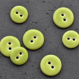 9 pcs. 18mm porcelain buttons lime