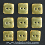 9 pcs. 16x16mm ceramic buttons olive