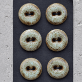 6 pcs. 18mm ceramic buttons light olive