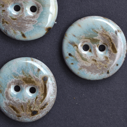 6 pcs. 20mm porcelain buttons spring