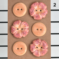 22-23mm porcelain buttons mix frangipani