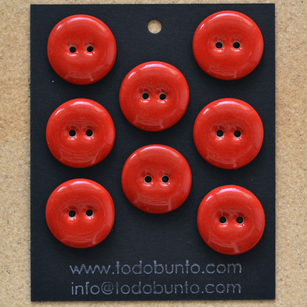 20-21 mm porcelain buttons very red