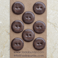 8 pcs. 20mm ceramic buttons smokey merlot