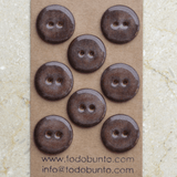 8 pcs. 20mm ceramic buttons smokey merlot