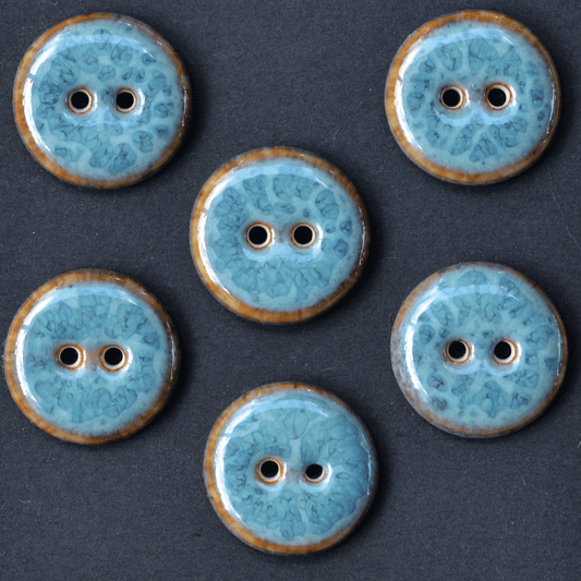 20mm porcelain buttons blue loft