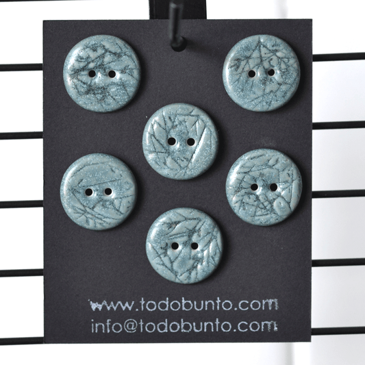 6 pcs. 20-21 mm porcelain buttons twigs