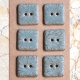 6 pcs. 20x20mm ceramic buttons rime ice