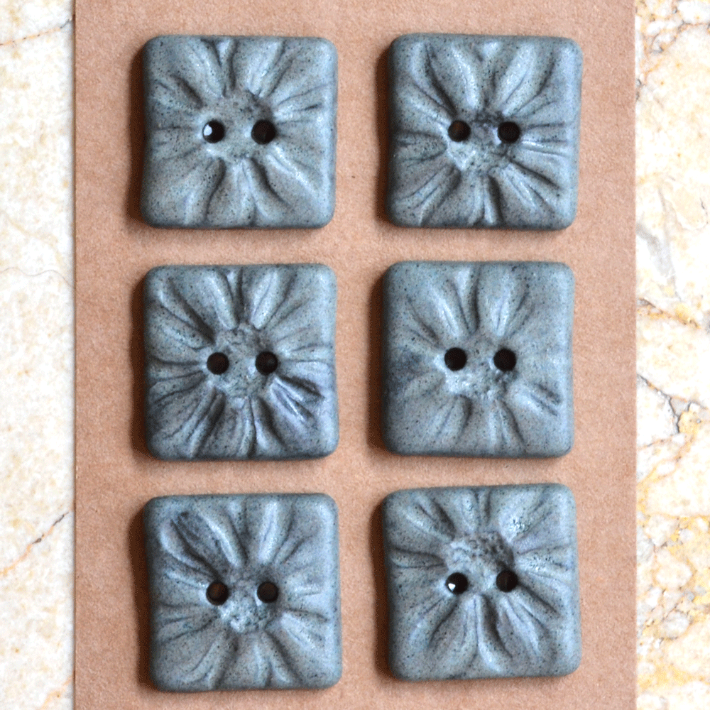 20x20mm ceramic buttons charcoal grey