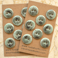 8 pcs. 21mm ceramic buttons ashes