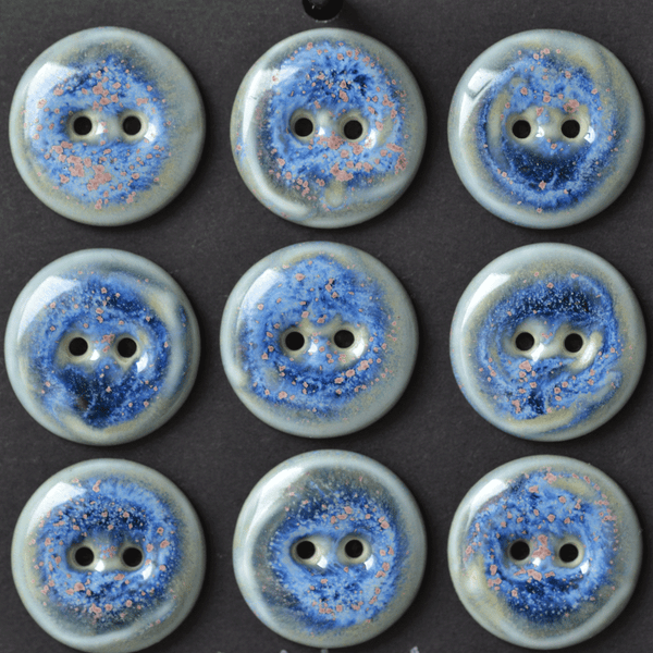 9 pcs. 20mm porcelain buttons universe