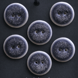 6 pcs. 23mm porcelain buttons dark lilac