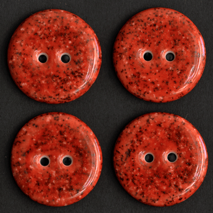 4 pcs.  22-23mm porcelain buttons strawberry