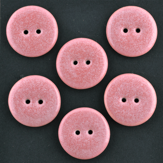 6 pcs. 22-23mm porcelain buttons fairy rose