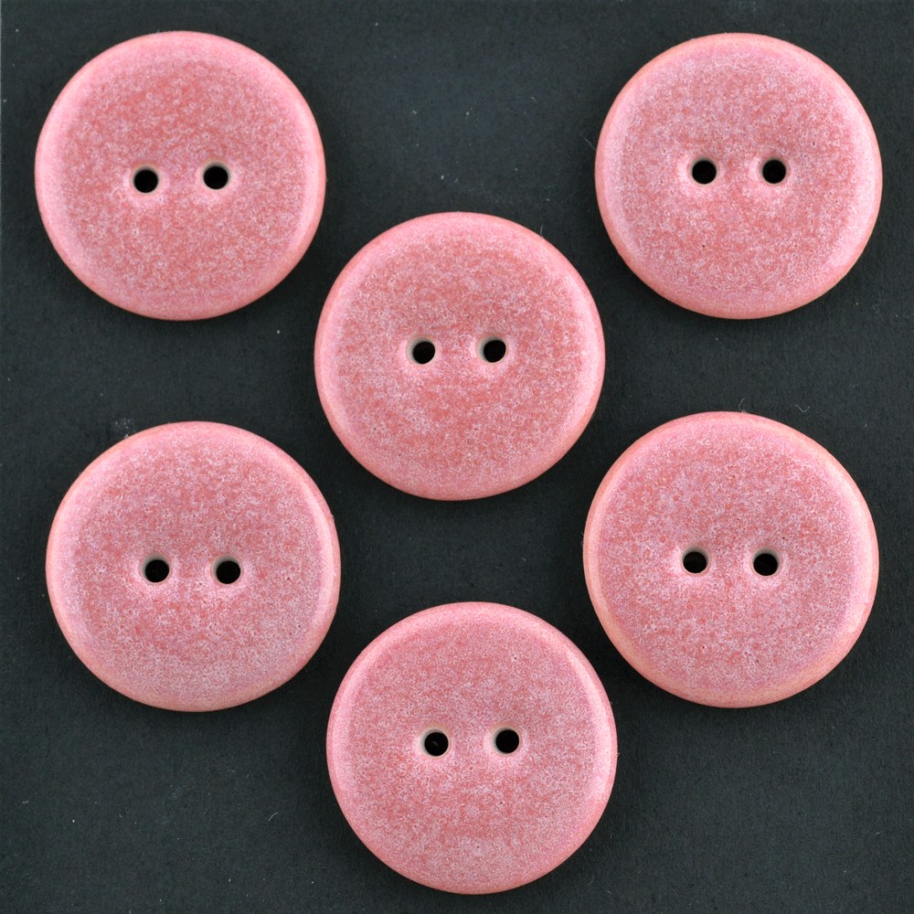 6 pcs. 22-23mm porcelain buttons fairy rose