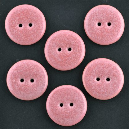 6 pcs. 22-23mm porcelain buttons fairy rose