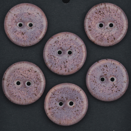 6 pcs. 22-23mm porcelain buttons blueberry yogurt