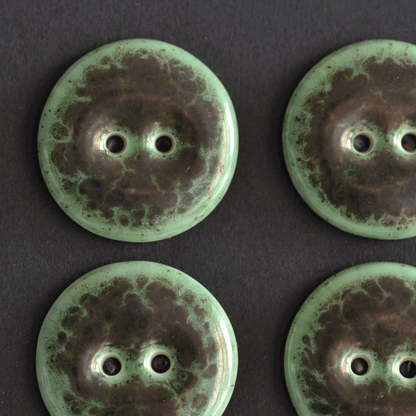 22-23 mm porcelain buttons black/green