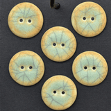 6 pcs. 22mm porcelain buttons crackle