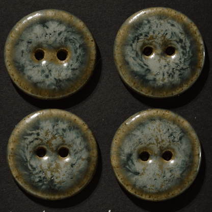 4 pcs. 23mm ceramic buttons alga marina