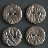 4 pcs. 23 mm ceramic buttons metallic waves