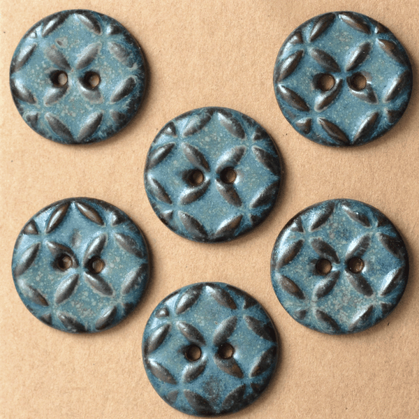 6 pcs. 23mm ceramic buttons orient