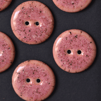 6 pcs. 22-23mm  porcelain  buttons strawberry yogurt