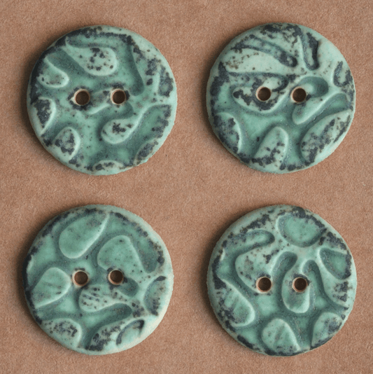 6 pcs. 22-23mm porcelain buttons alga