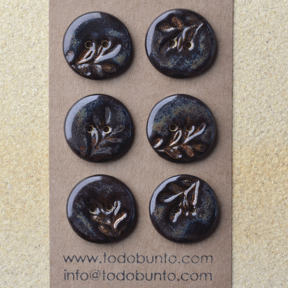 23mm ceramic buttons flora