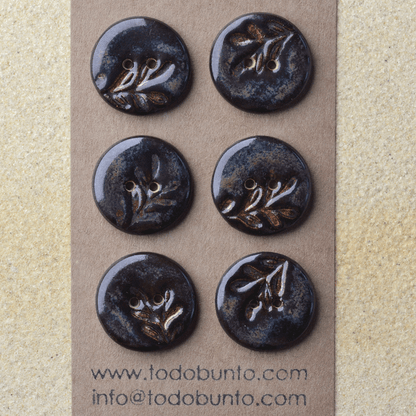 23mm ceramic buttons flora