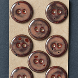 8 pcs. 23mm ceramic buttons peppered plum