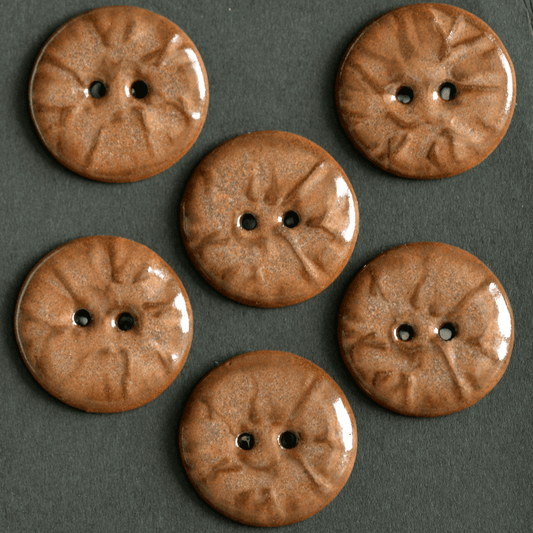 23mm ceramic buttons smoked sienna