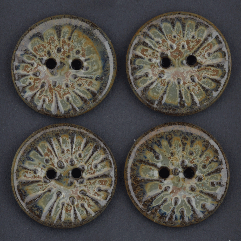 4 pcs. 23mm ceramic buttons smoke